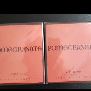 Two Henri Bendel Pomegranate Candles